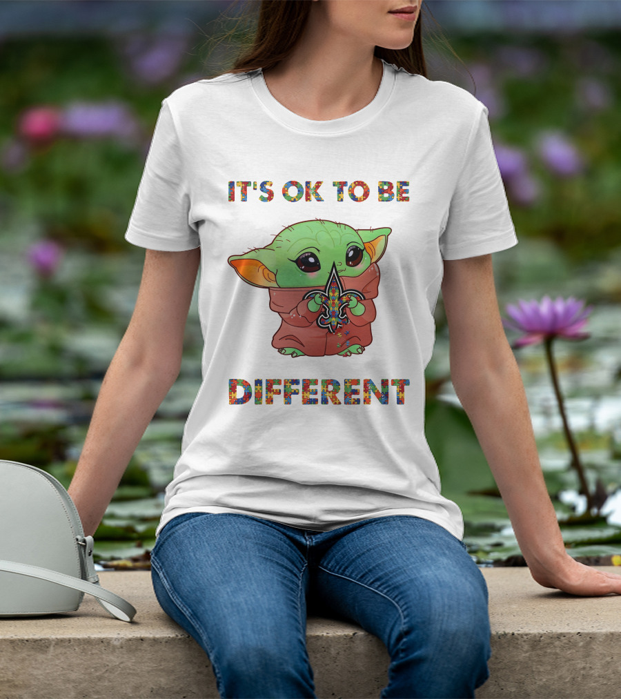 It's Ok To Be Different New Orleans Saints Baby Alien Fleur-De-Lis T-Shirt