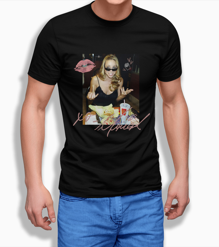 XO Mariah Carey McDonald's Fries And Drink Fun T-Shirt