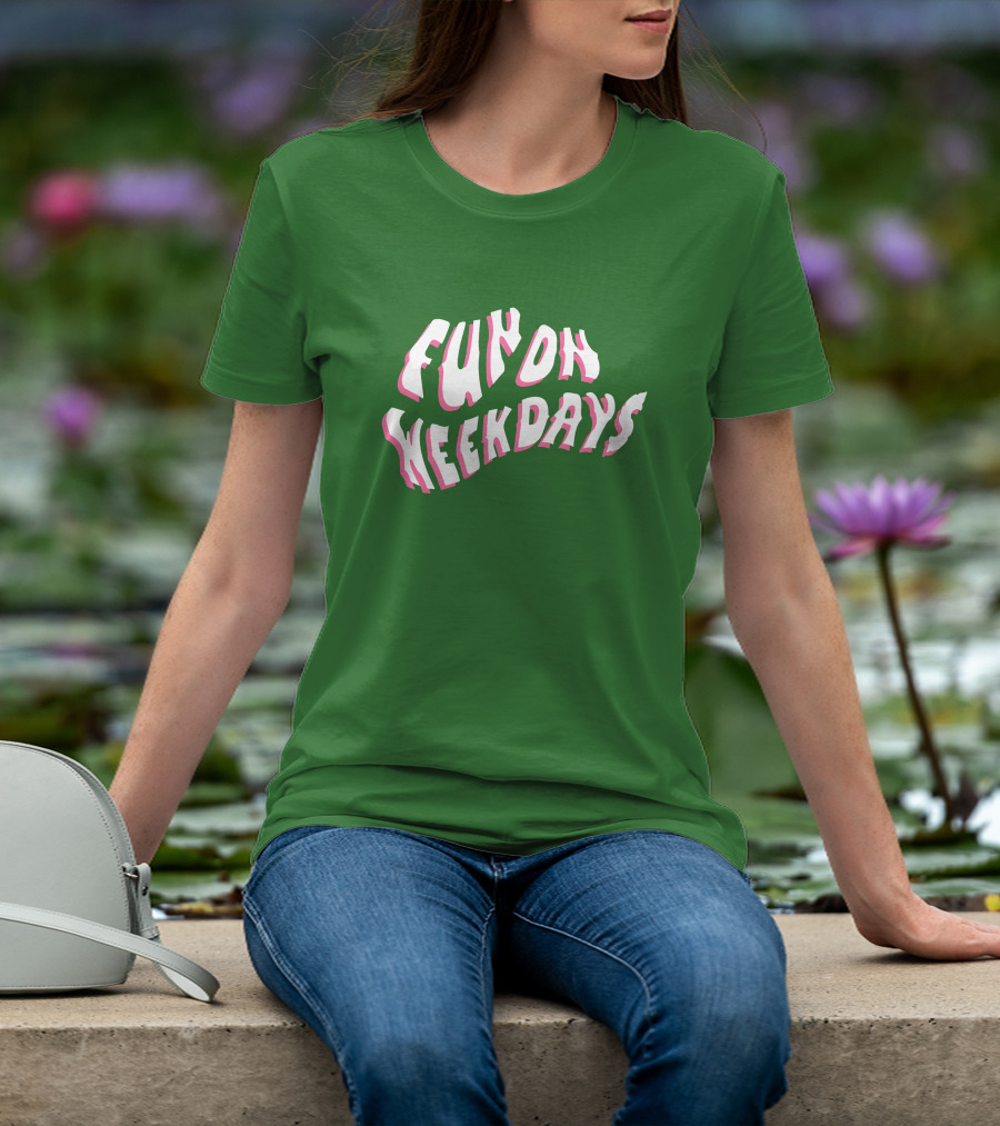 Fun On Weekdays Jenna Palek Merch Bold Green Text T-Shirt