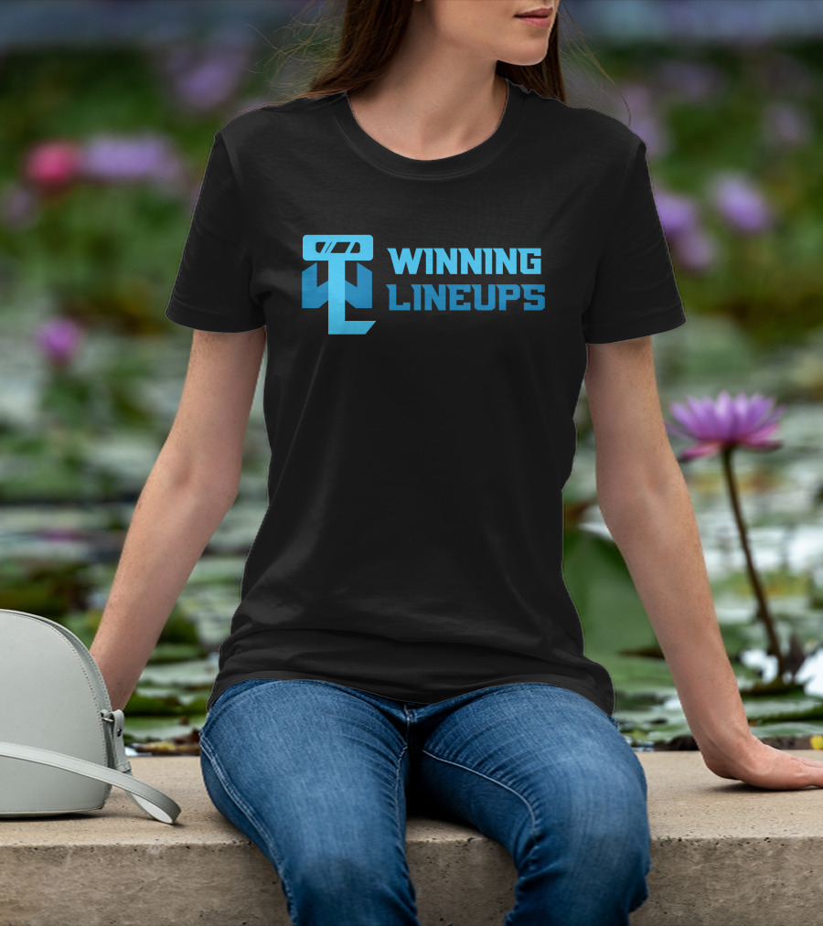 Winning Lineups Iconic Logo And Text Blue T-Shirt