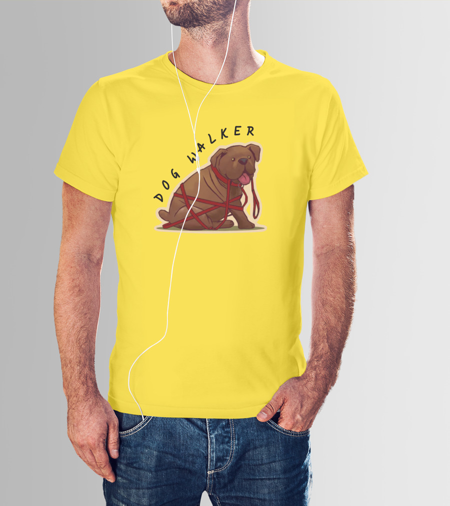 Dwight's Dog Walker Dead By Daylight Puppy Leash Wrapped T-Shirt