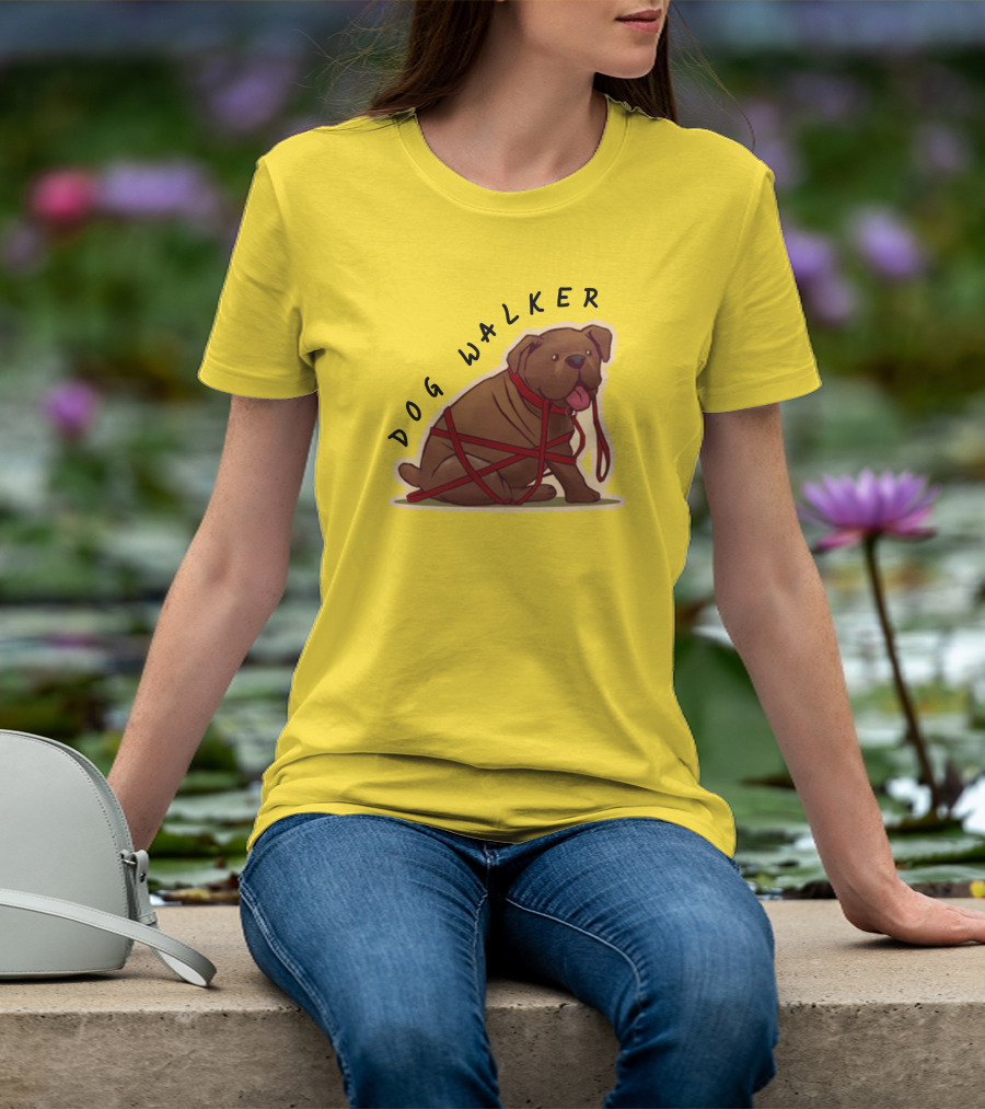 Dwight's Dog Walker Dead By Daylight Puppy Leash Wrapped T-Shirt