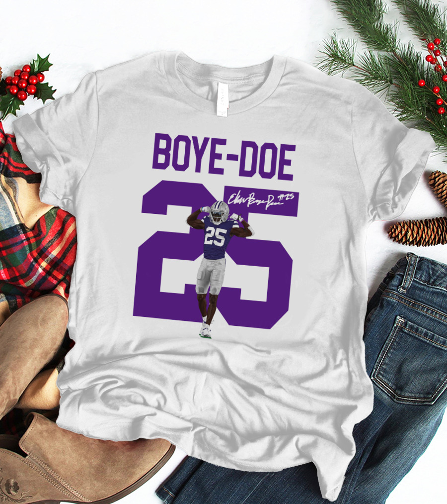 Boye-Doe 25 Signature And Purple Athlete T-Shirt