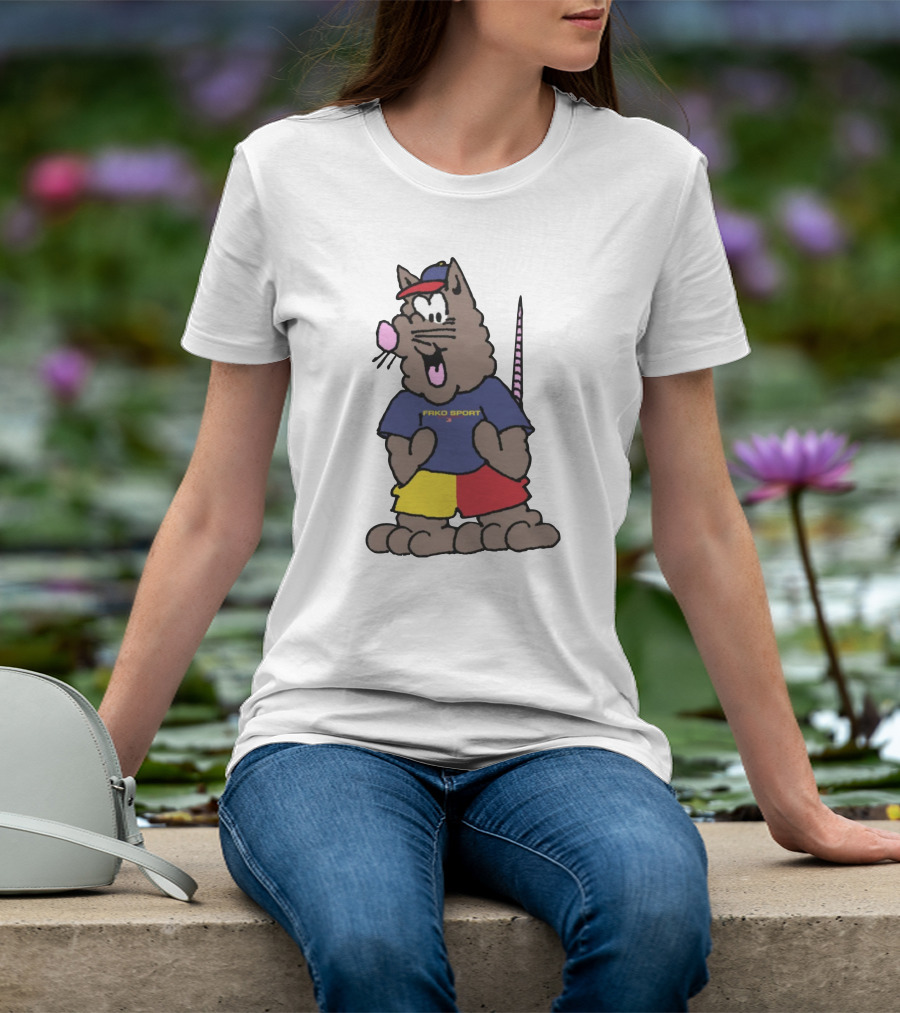 FRKO Sport Rat Cartoon Character In Colorful T-Shirt