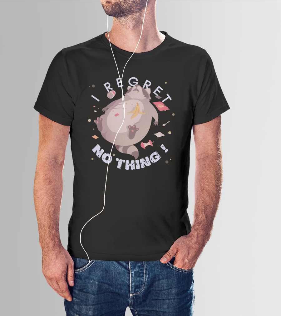 I Regret Nothing Raccoon Bananas Trash T-Shirt
