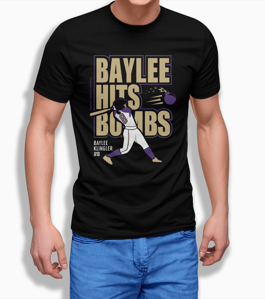 Baylee Hits Bombs Baylee Klingler #8 Samvy Seattle Sports T-Shirt