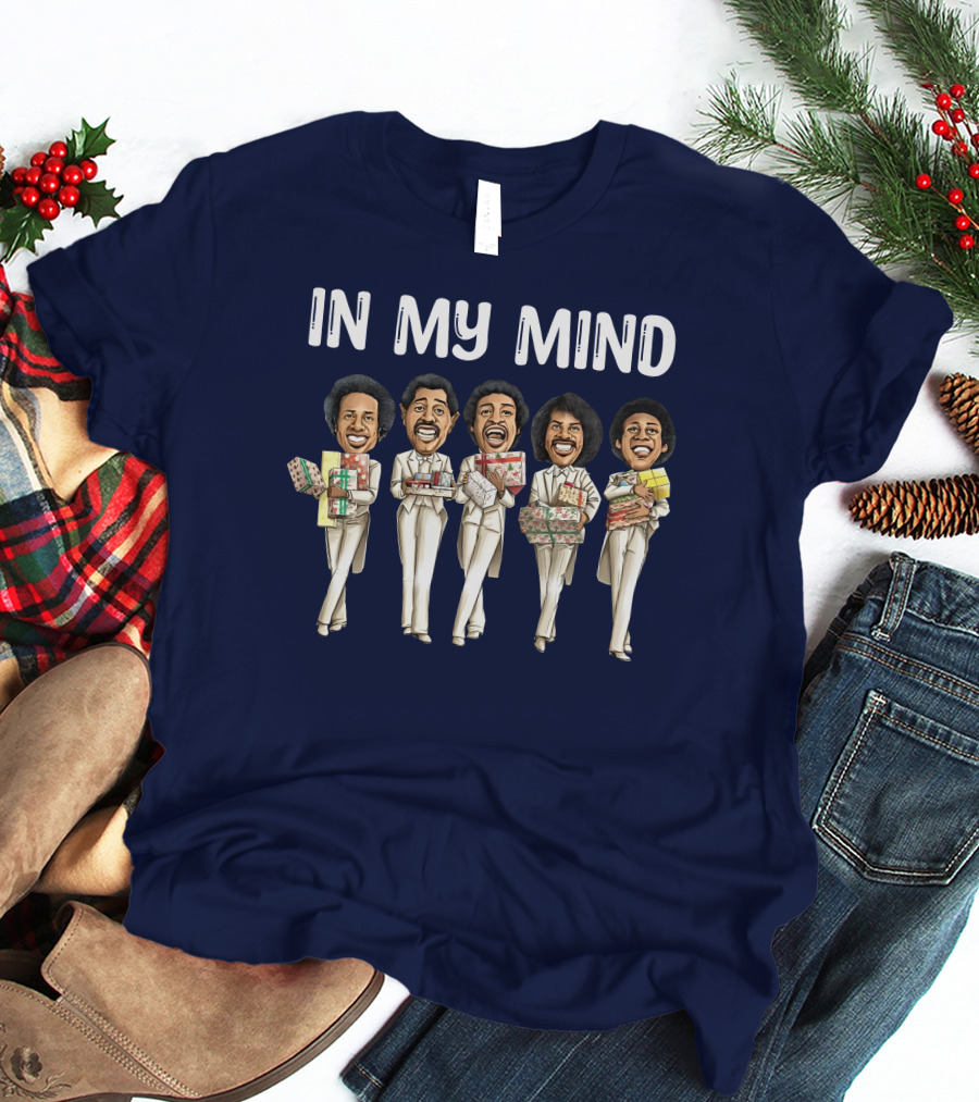 In My Mind Blackest Christmas Theme Holiday Gift Holding Group T-Shirt