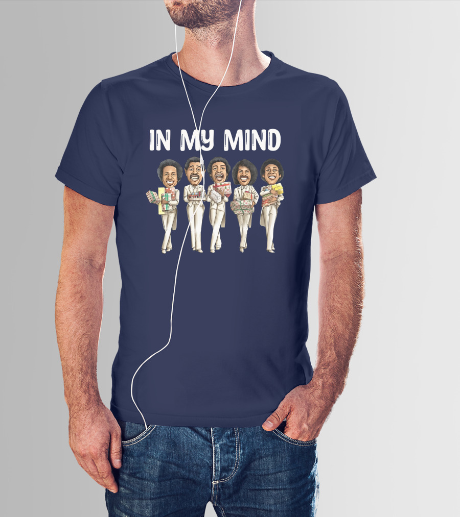 In My Mind Blackest Christmas Theme Holiday Gift Holding Group T-Shirt