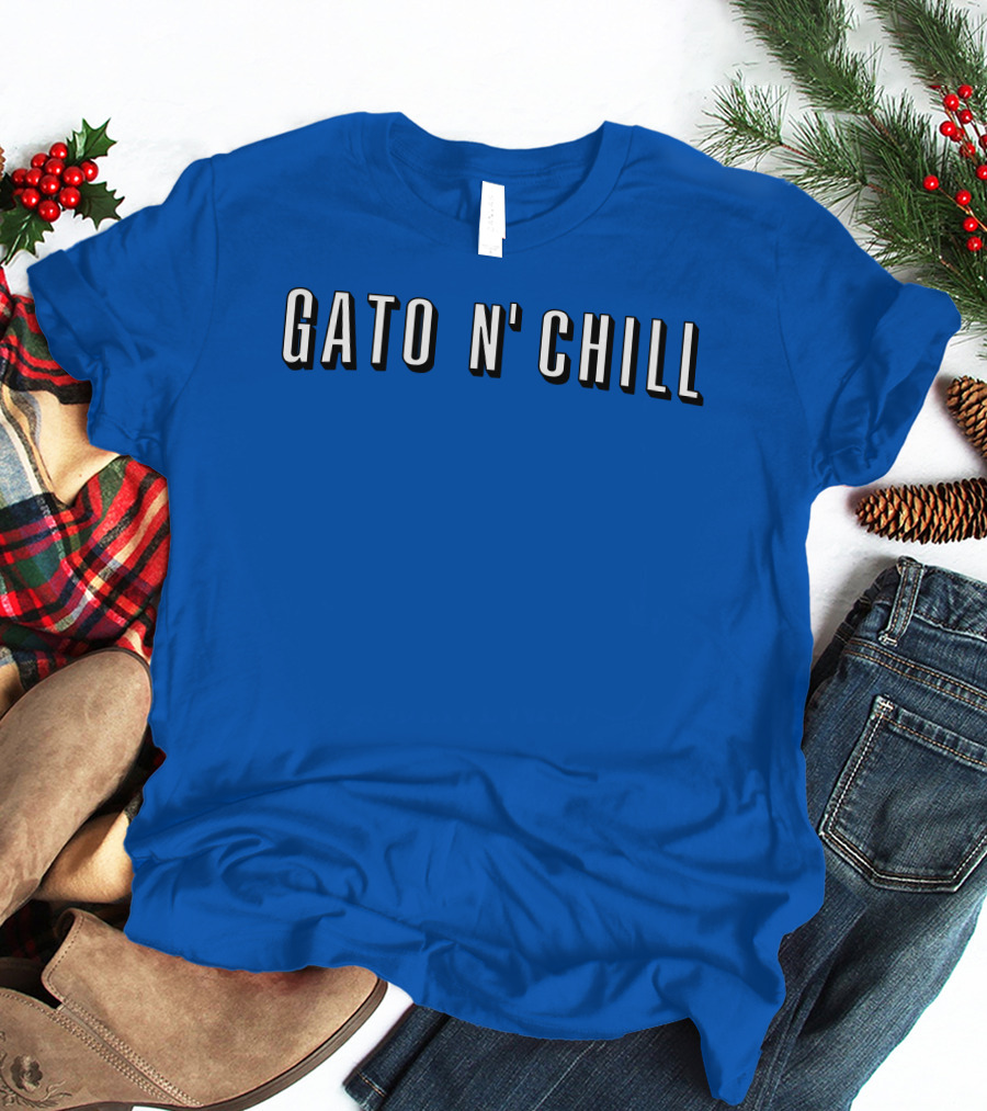 Gato N' Chill Blue T-Shirt