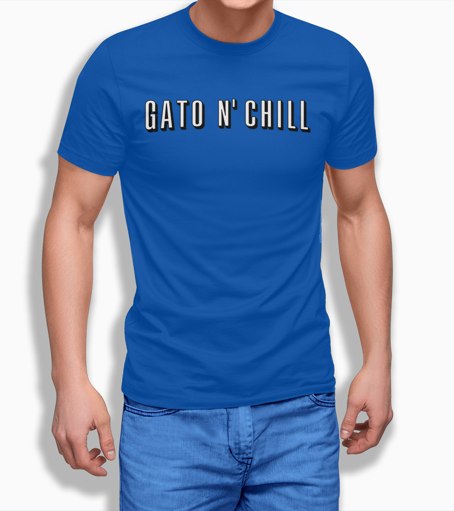 Gato N' Chill Blue T-Shirt