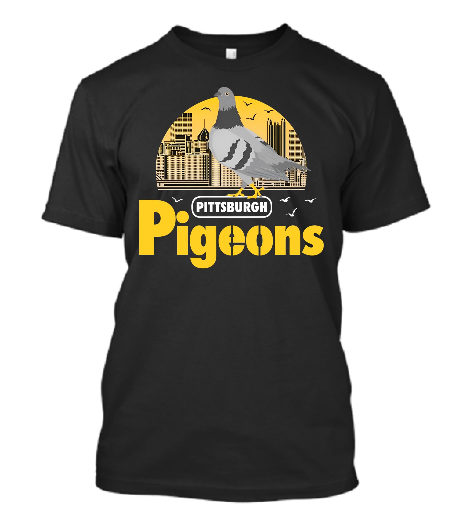 Pittsburgh Clothing Company Pigeons Skyline Bird T-Shirt