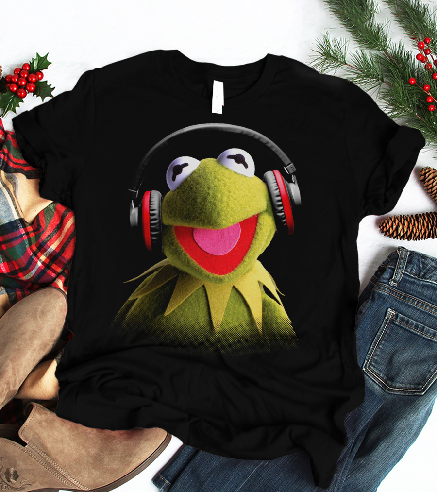 Disney Muppet Babies Kermit Headphones Retro T-Shirt