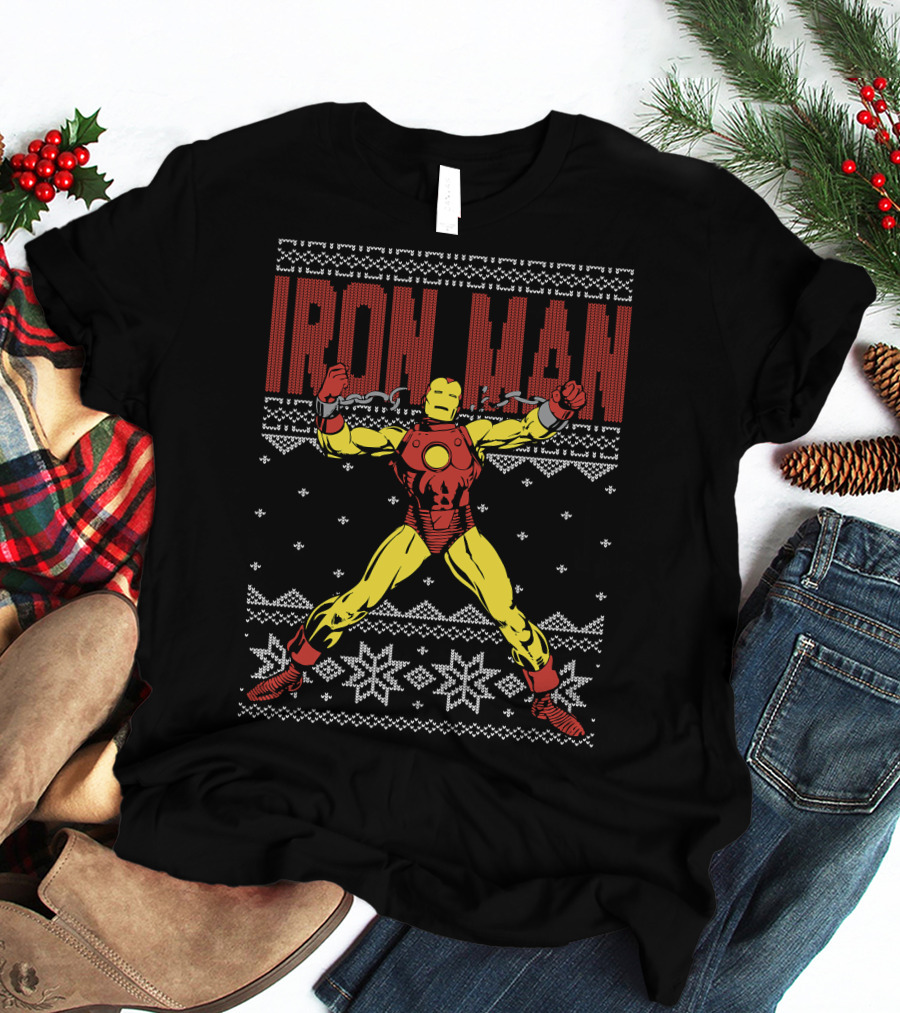 Iron Man Marvel Classic Comic Snowflake T-Shirt