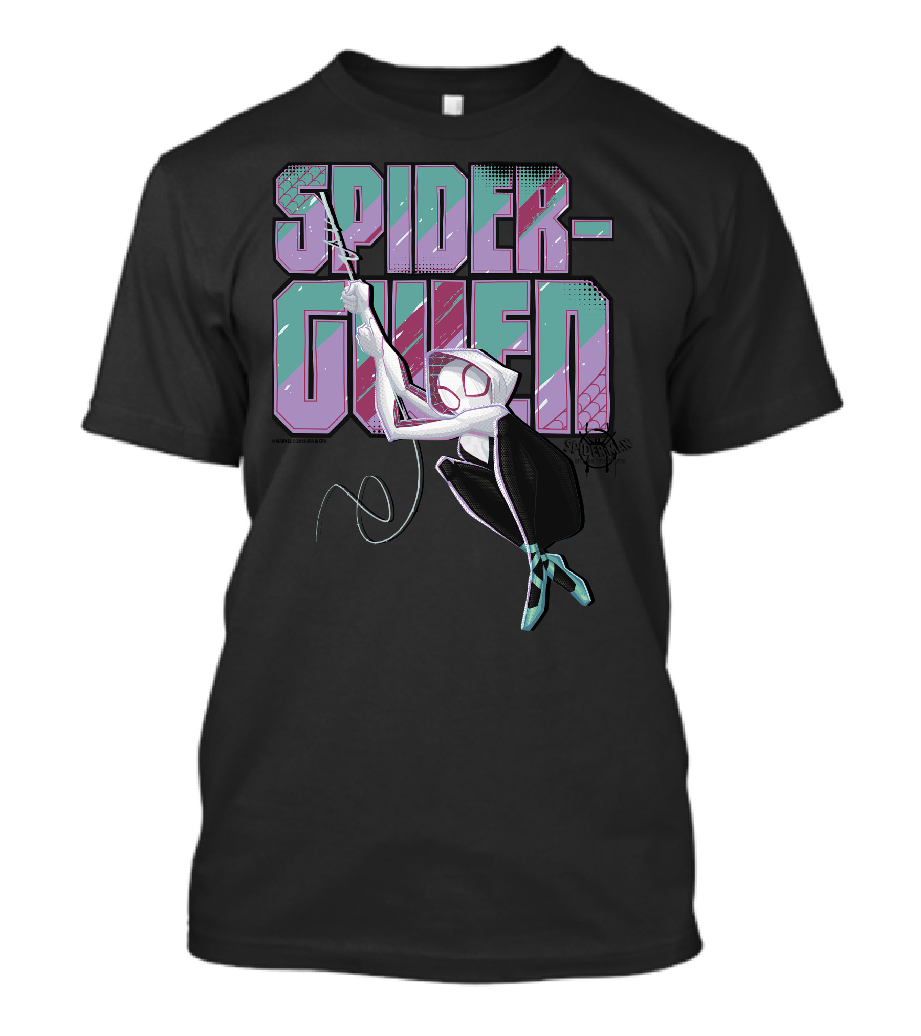 Spider-Gwen Marvel Spider-Man Spiderverse Swinging Hero T-Shirt