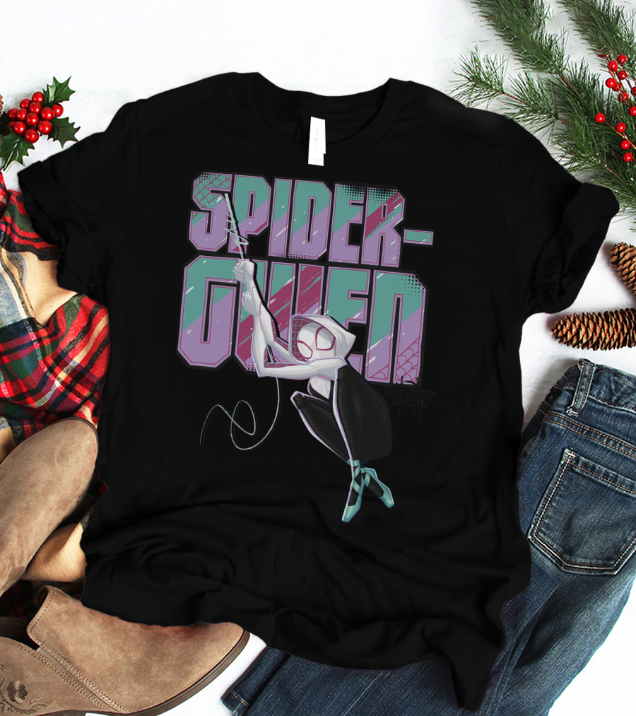 Spider-Gwen Marvel Spider-Man Spiderverse Swinging Hero T-Shirt