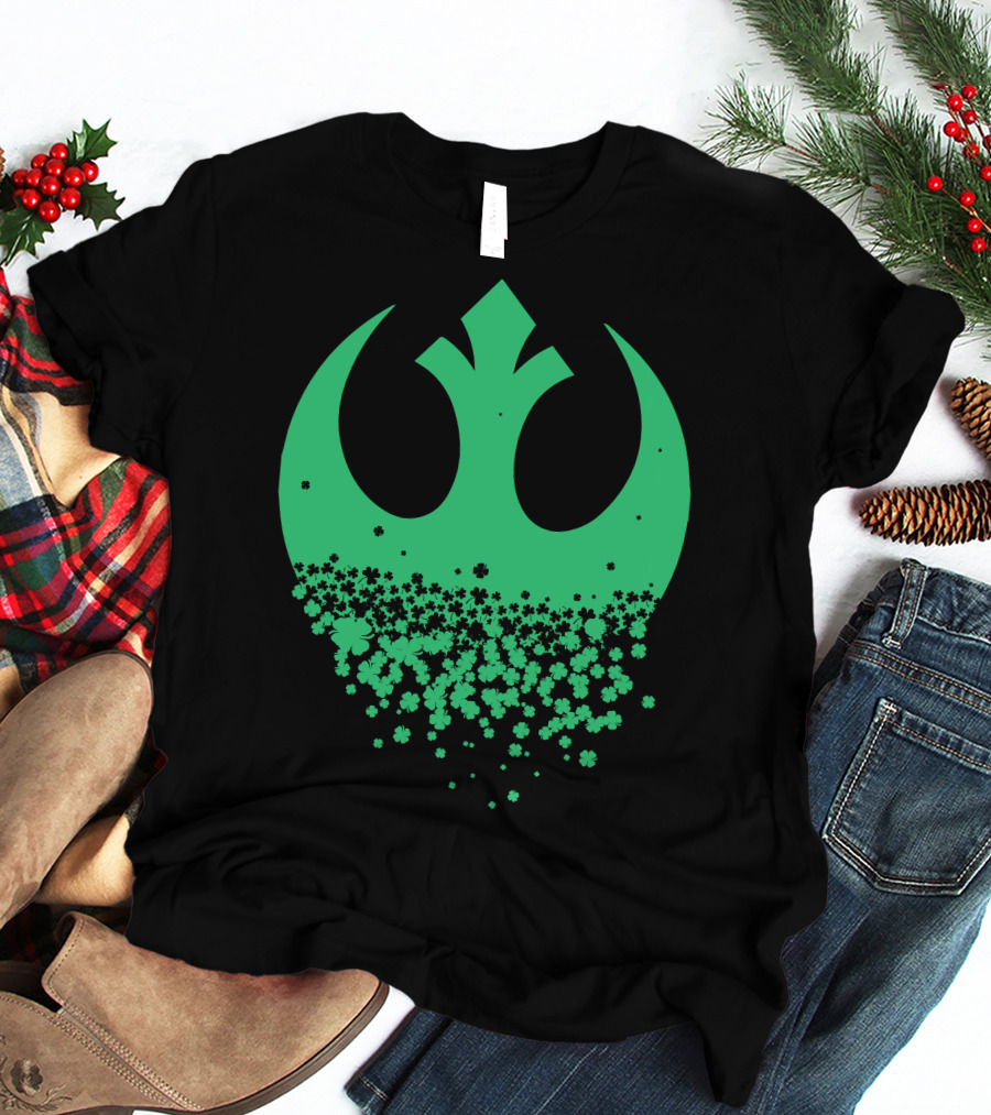 Star Wars Rebel Alliance Saint Patricks Day Clover Emblem T-Shirt