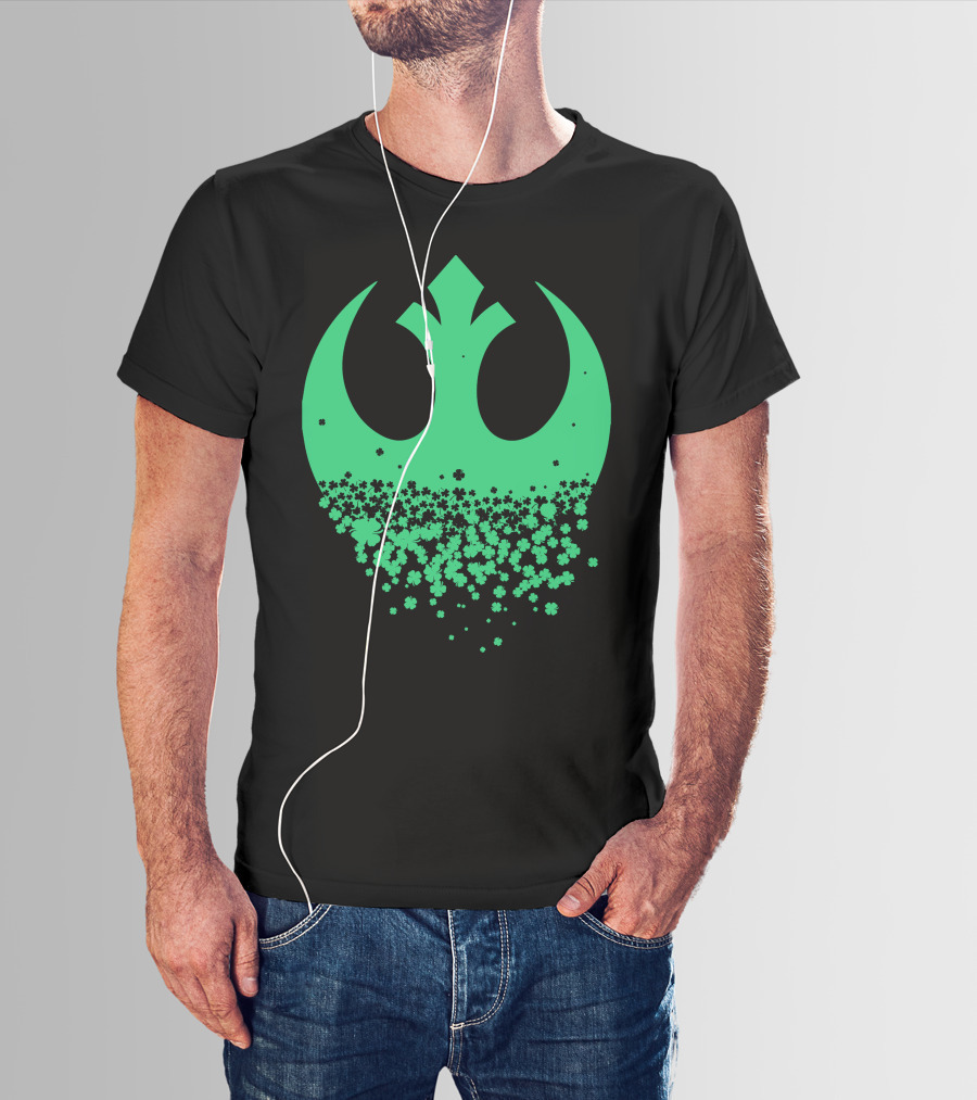 Star Wars Rebel Alliance Saint Patricks Day Clover Emblem T-Shirt