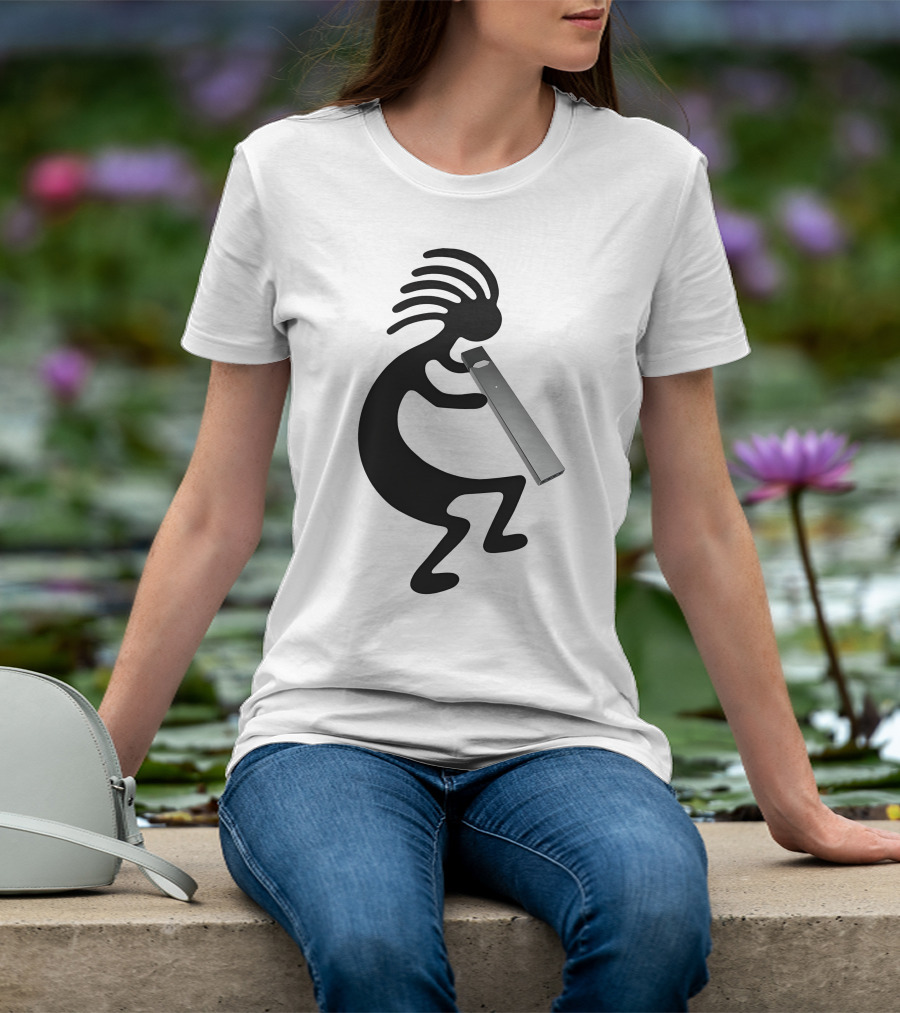 Kokopelli Vaping Man With Modern Device T-Shirt
