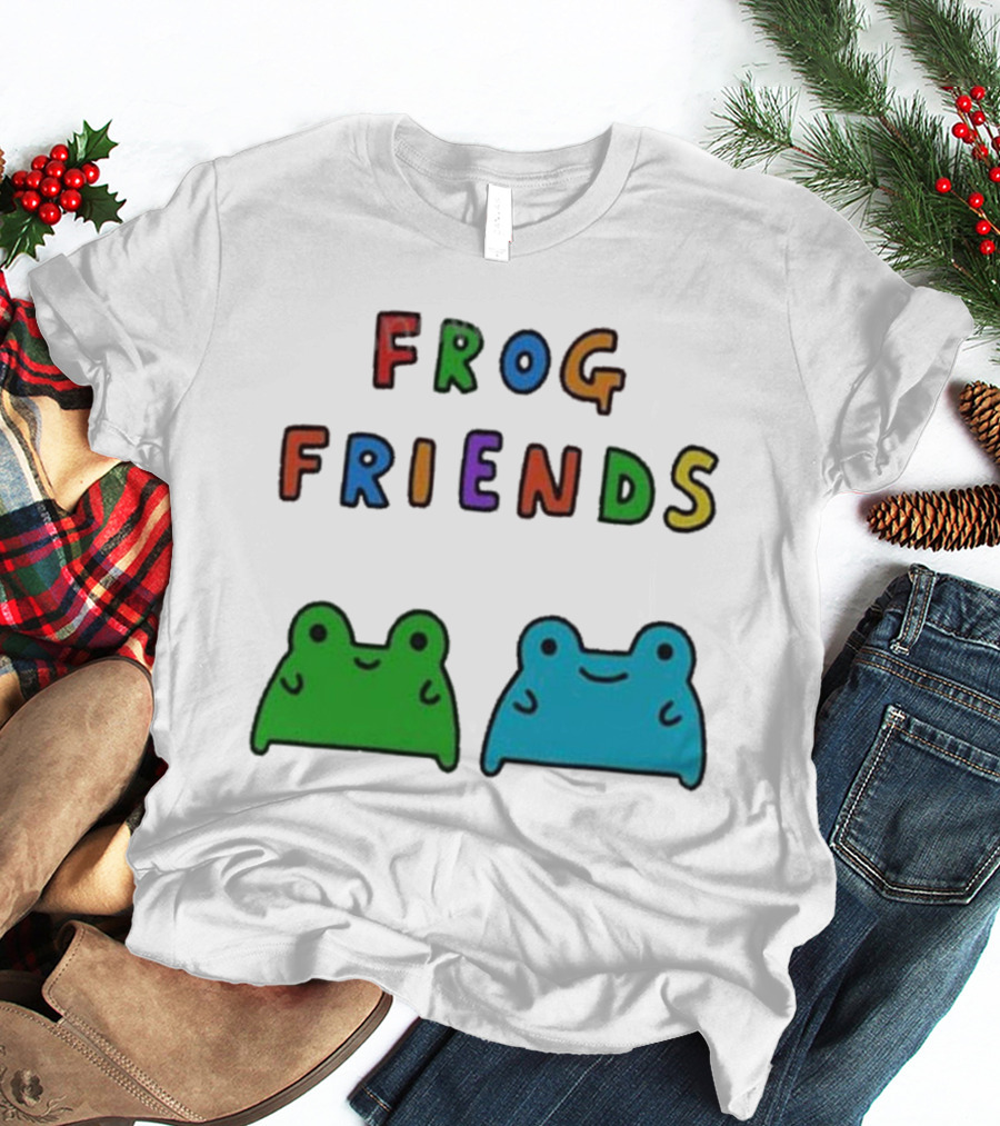 Frog Friends Comic Colorful Frogs T-Shirt