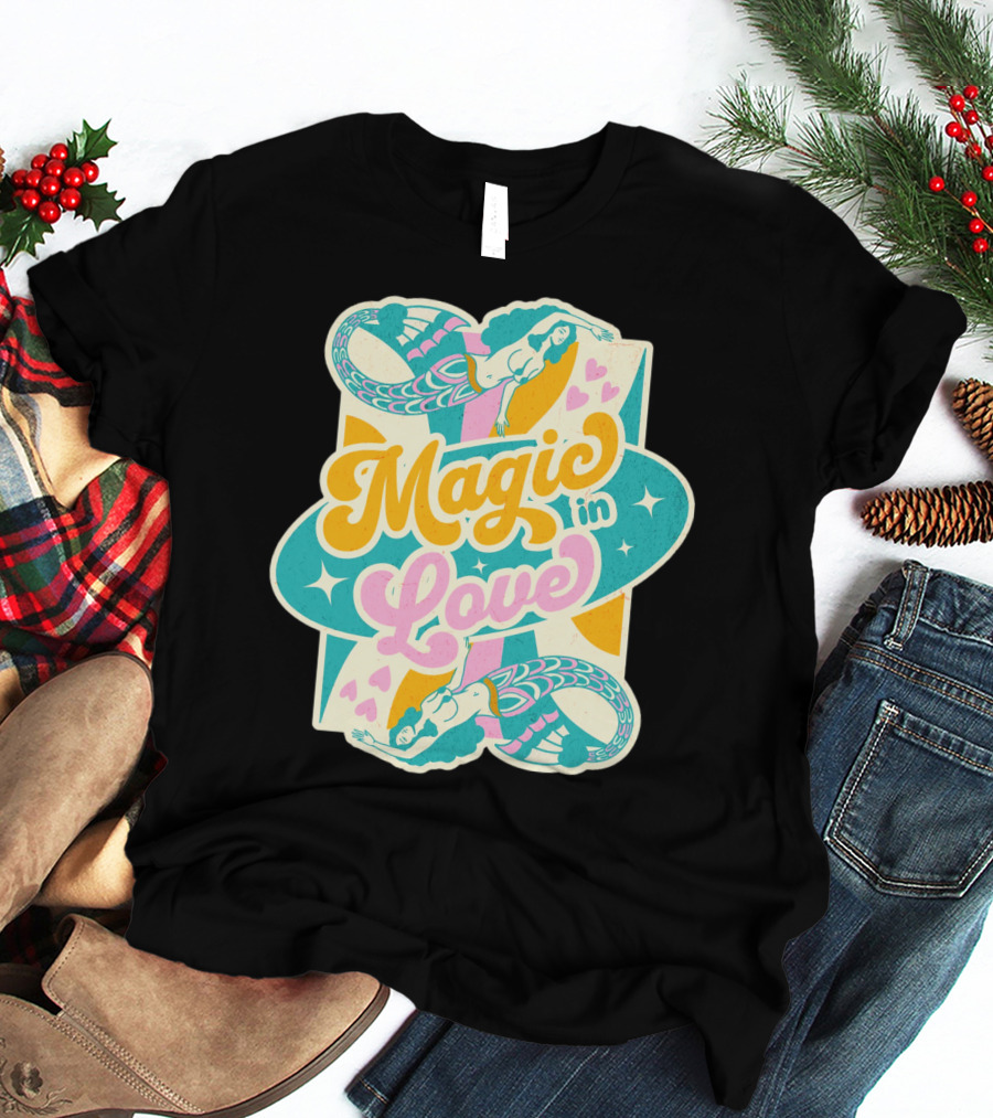 Magic In Love Mermaid Retro Vibe T-Shirt