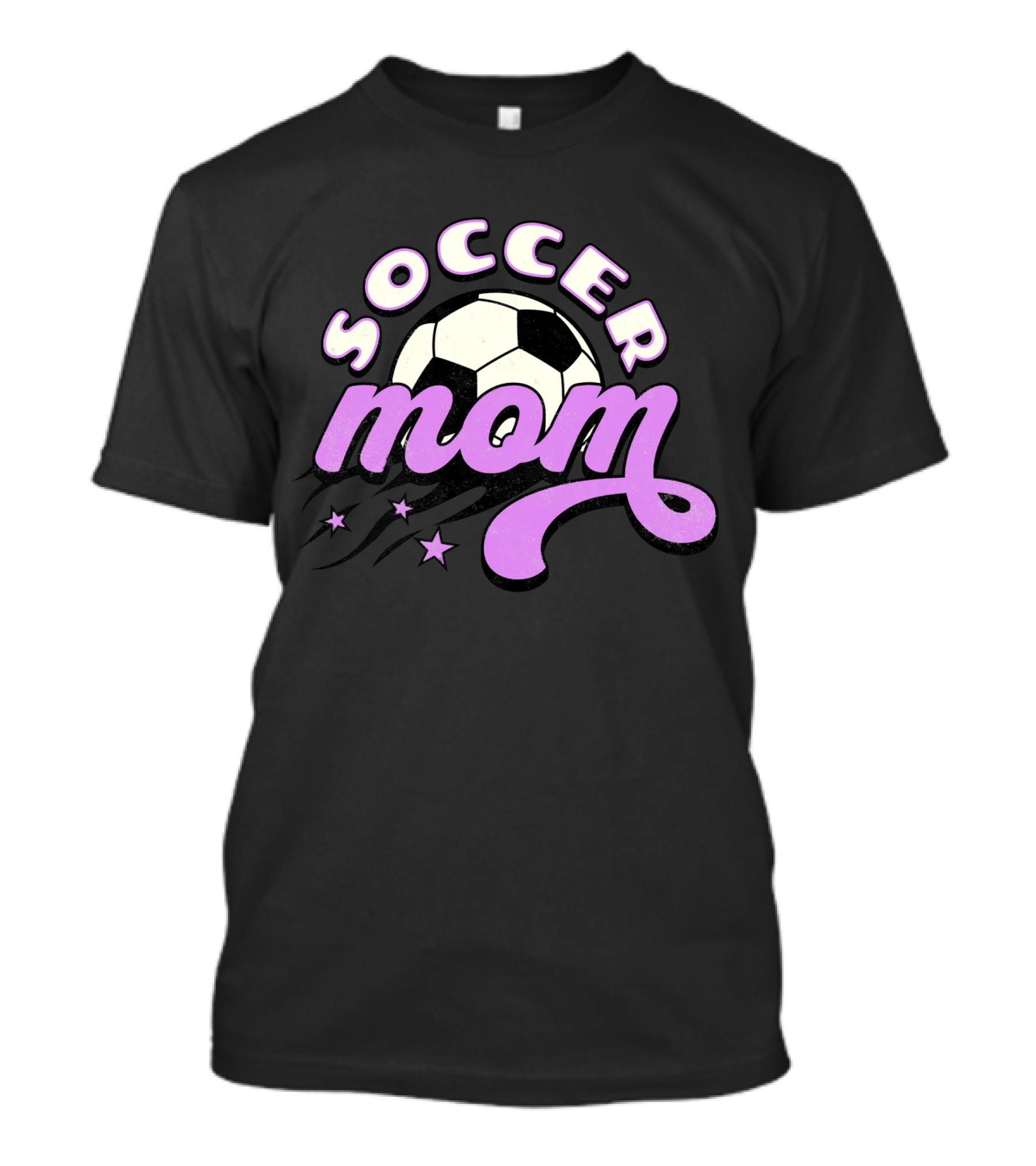 Soccer Mom Retro Style With Soccer Ball And Stars T-Shirt