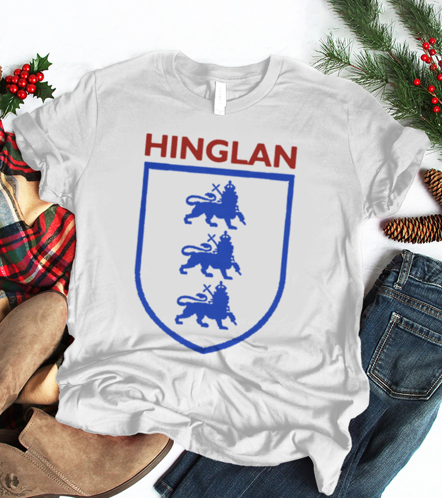 Hinglan Three Blue Lions Crest T-Shirt