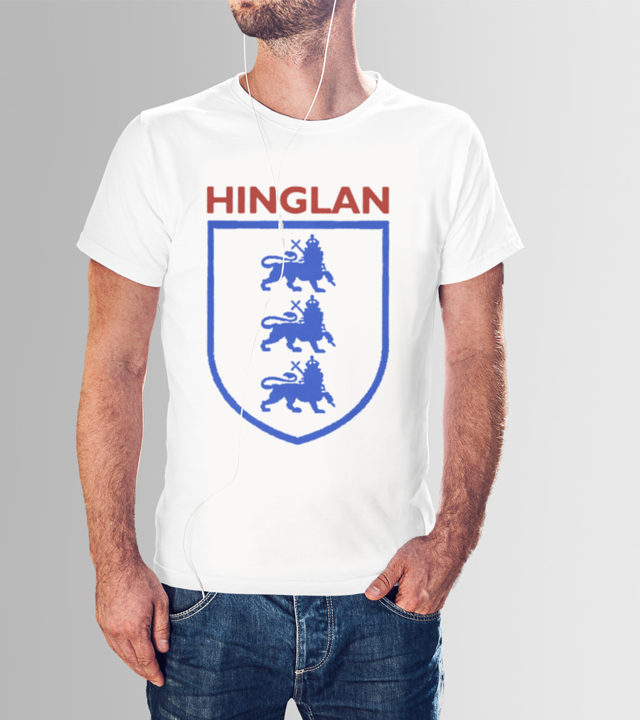 Hinglan Three Blue Lions Crest T-Shirt