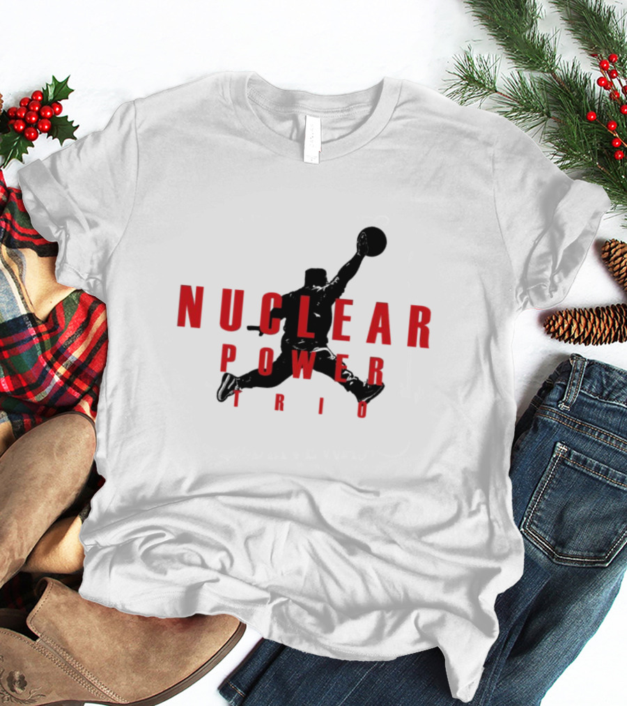 Nuclear Power Trio Jumpman Silhouette Basketball Movement T-Shirt