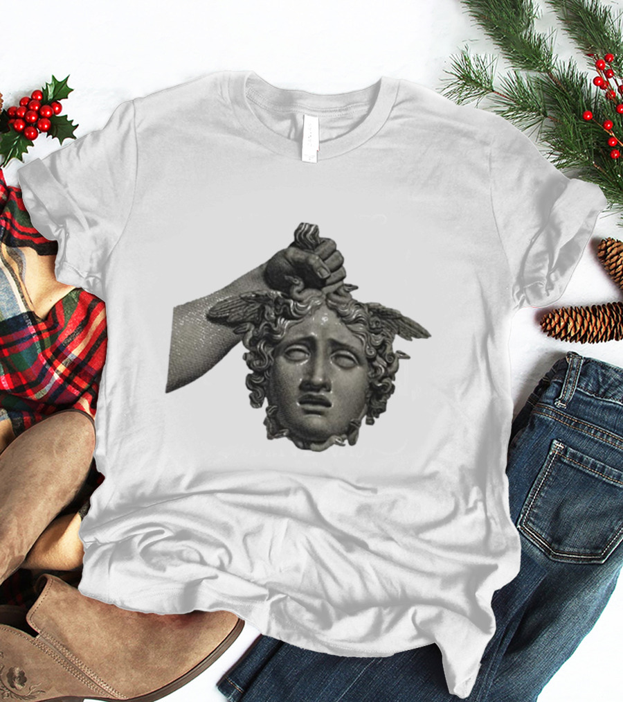 Pekebudha Gorgona Classical Medusa Head T-Shirt