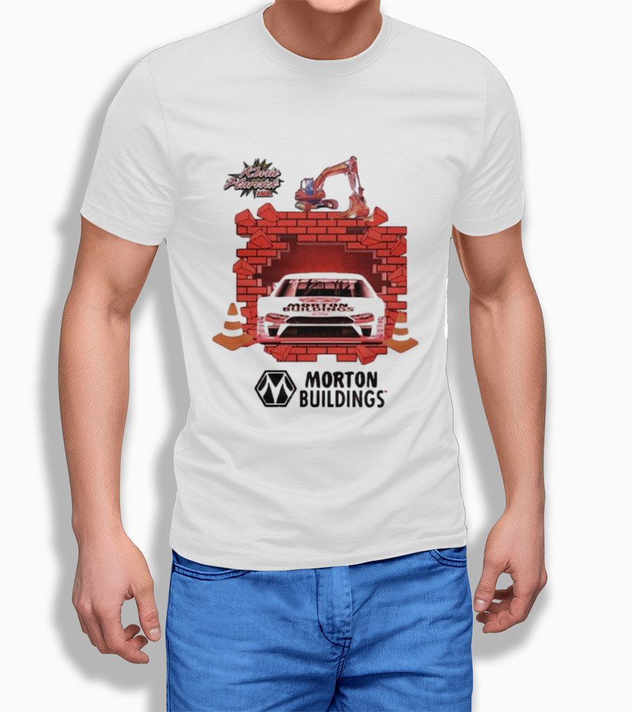 Kevin Harvick Inc Morton Buildings Car Brick Wall Racing T-Shirt