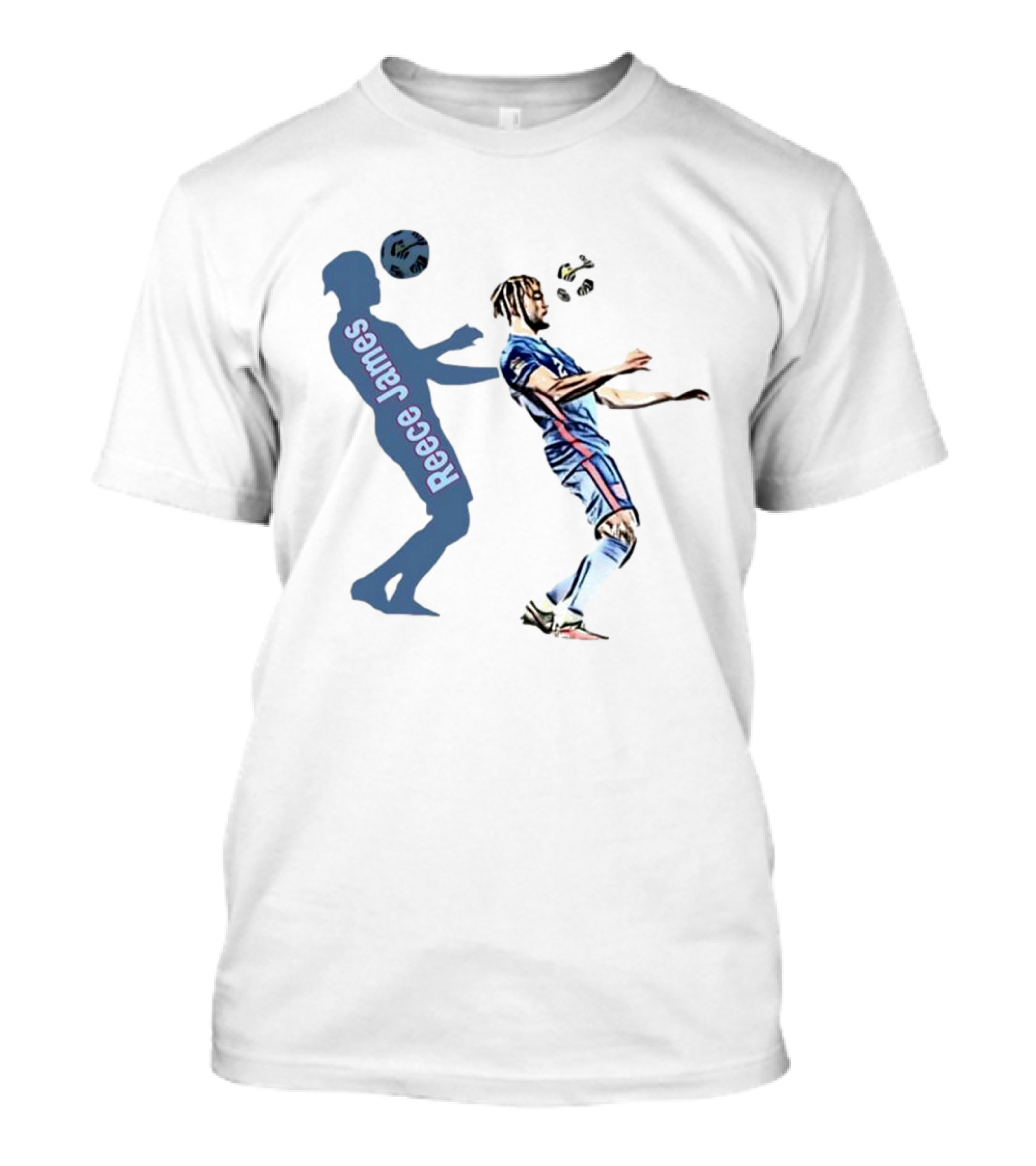 Reece James Football Silhouette And Player Action T-Shirt