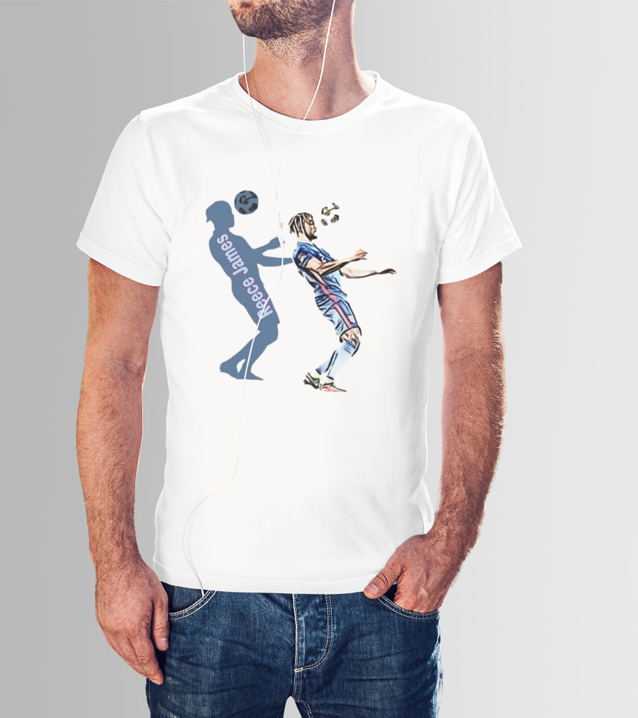Reece James Football Silhouette And Player Action T-Shirt