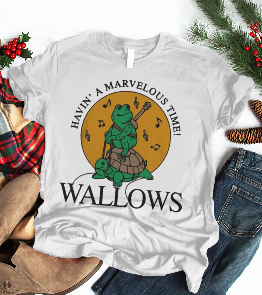 Wallows Havin' A Marvelous Time Frog And Turtle Cloud Dye T-Shirt