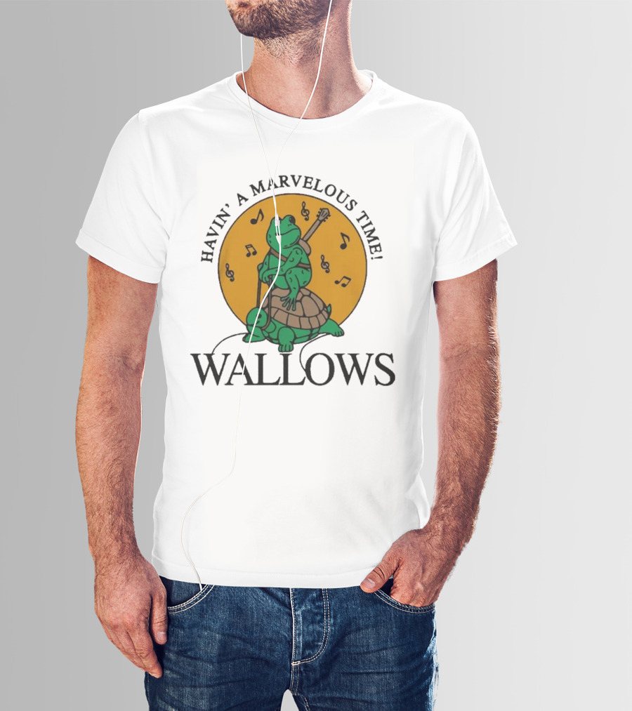 Wallows Havin' A Marvelous Time Frog And Turtle Cloud Dye T-Shirt