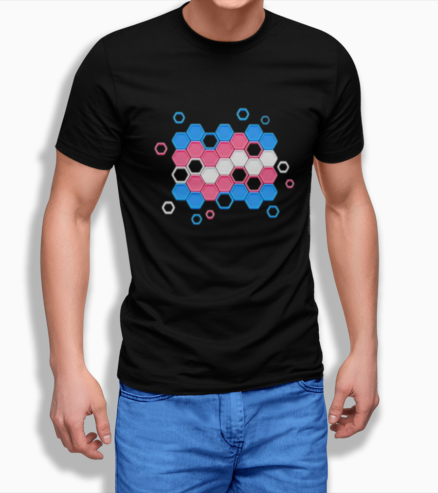 Prismatic Pride Transgender Flag Hexagon T-Shirt