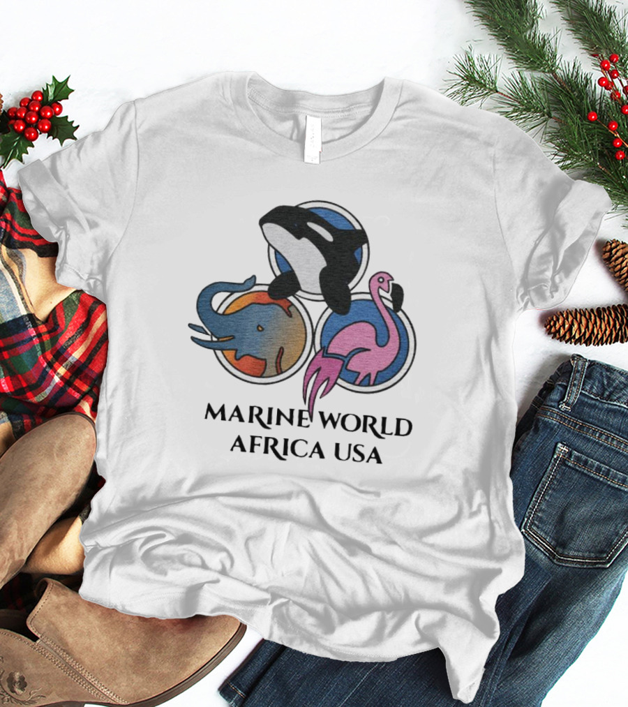 MARINE WORLD AFRICA USA ORCA ELEPHANT FLAMINGO T-Shirt