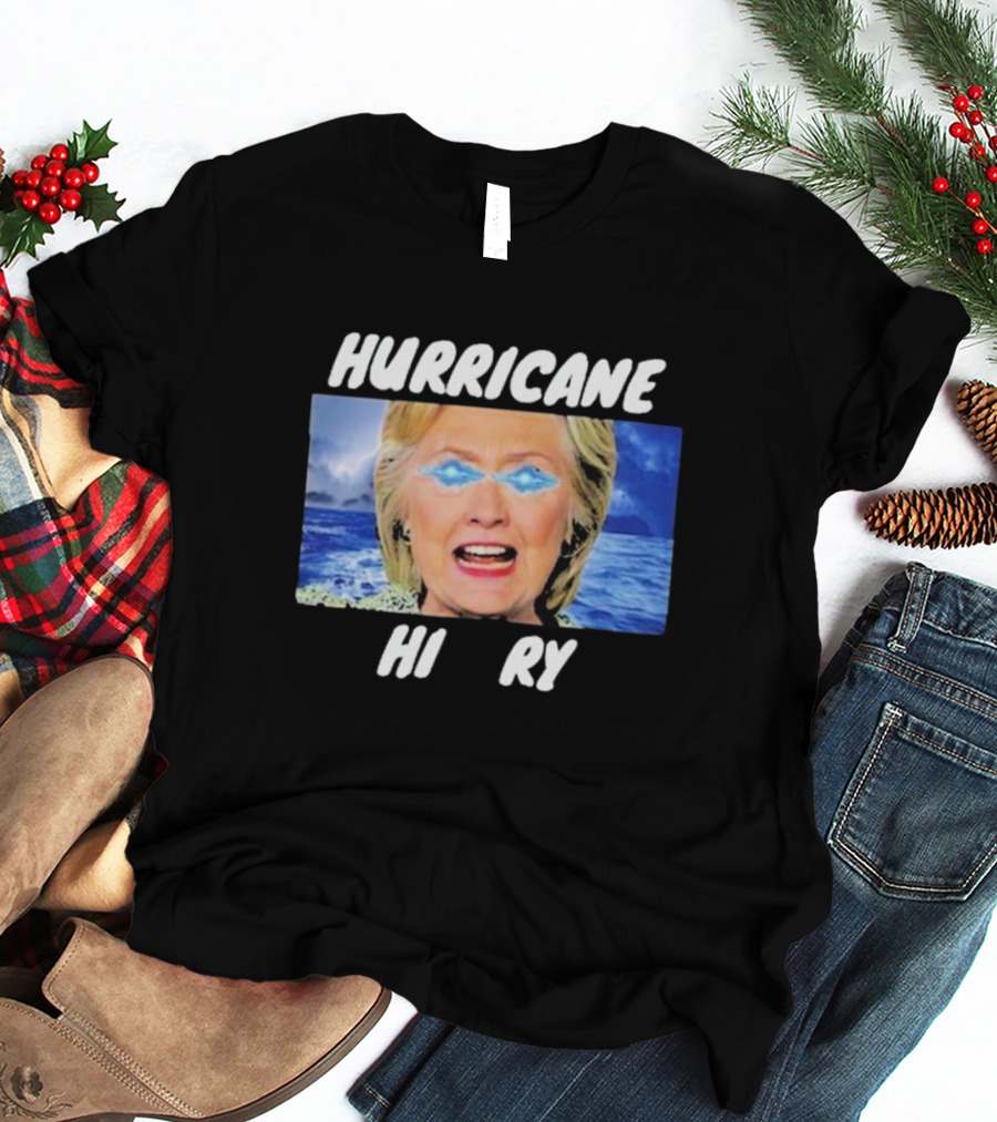 Hurricane Hilary Storm Face With Ocean And Lightning Eyes T-Shirt