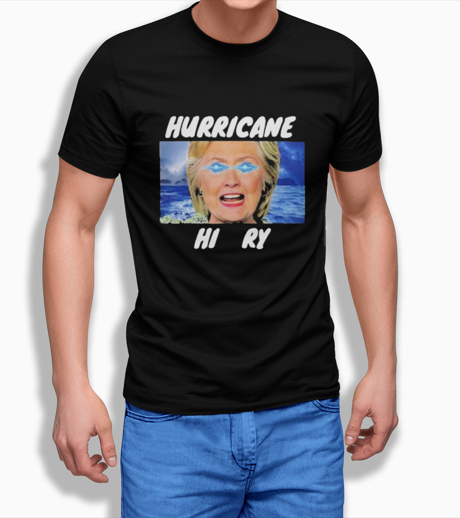 Hurricane Hilary Storm Face With Ocean And Lightning Eyes T-Shirt