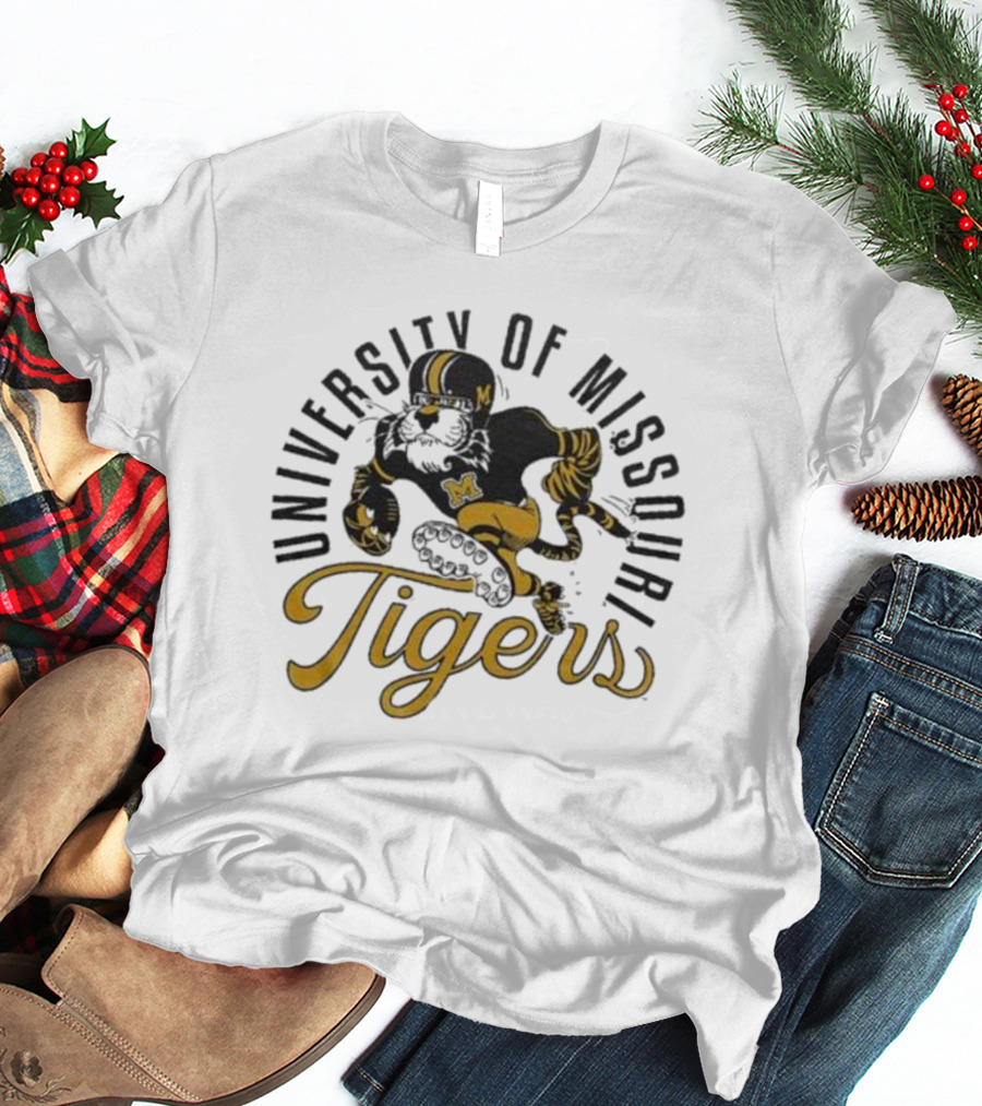 University Of Missouri Tigers Football Mascot Running Tiger T-Shirt