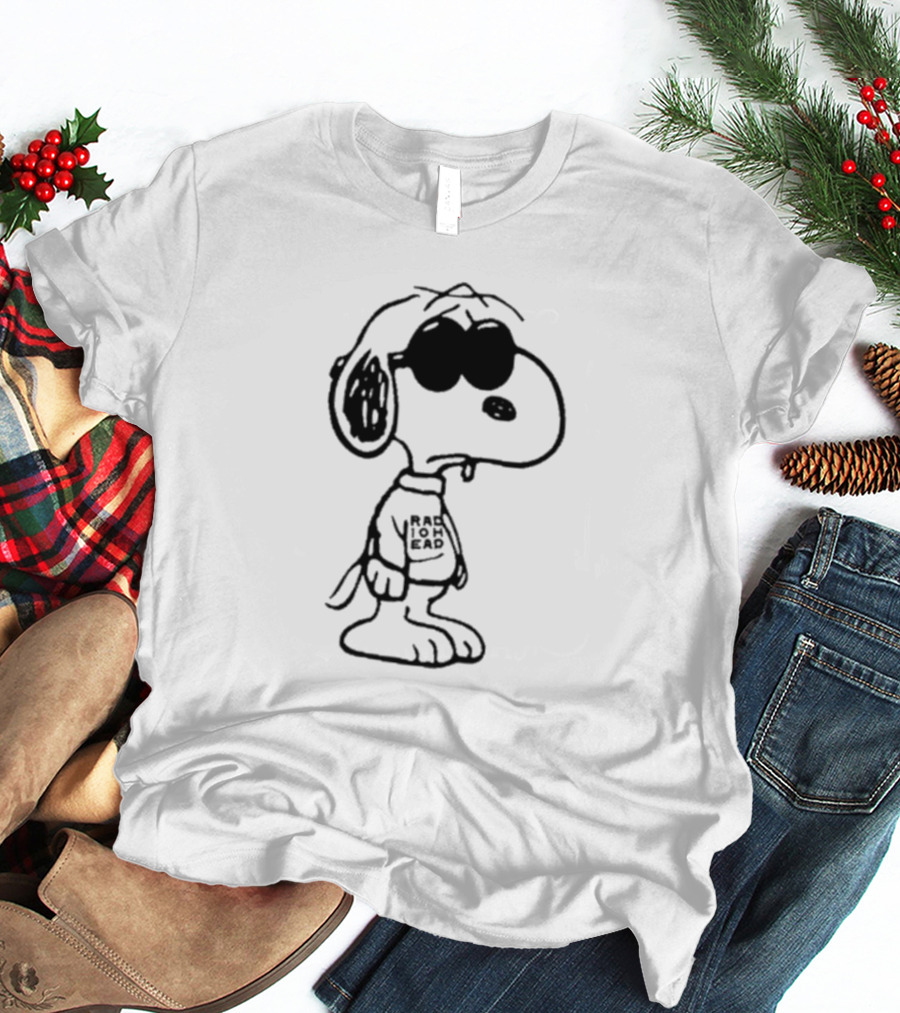 Radiohead Snoopy Peanuts Cool Dark Mode T-Shirt