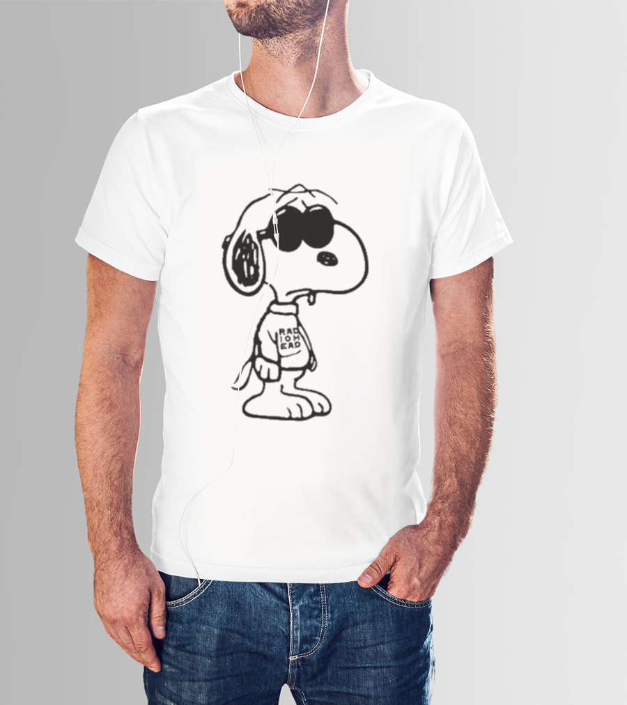 Radiohead Snoopy Peanuts Cool Dark Mode T-Shirt