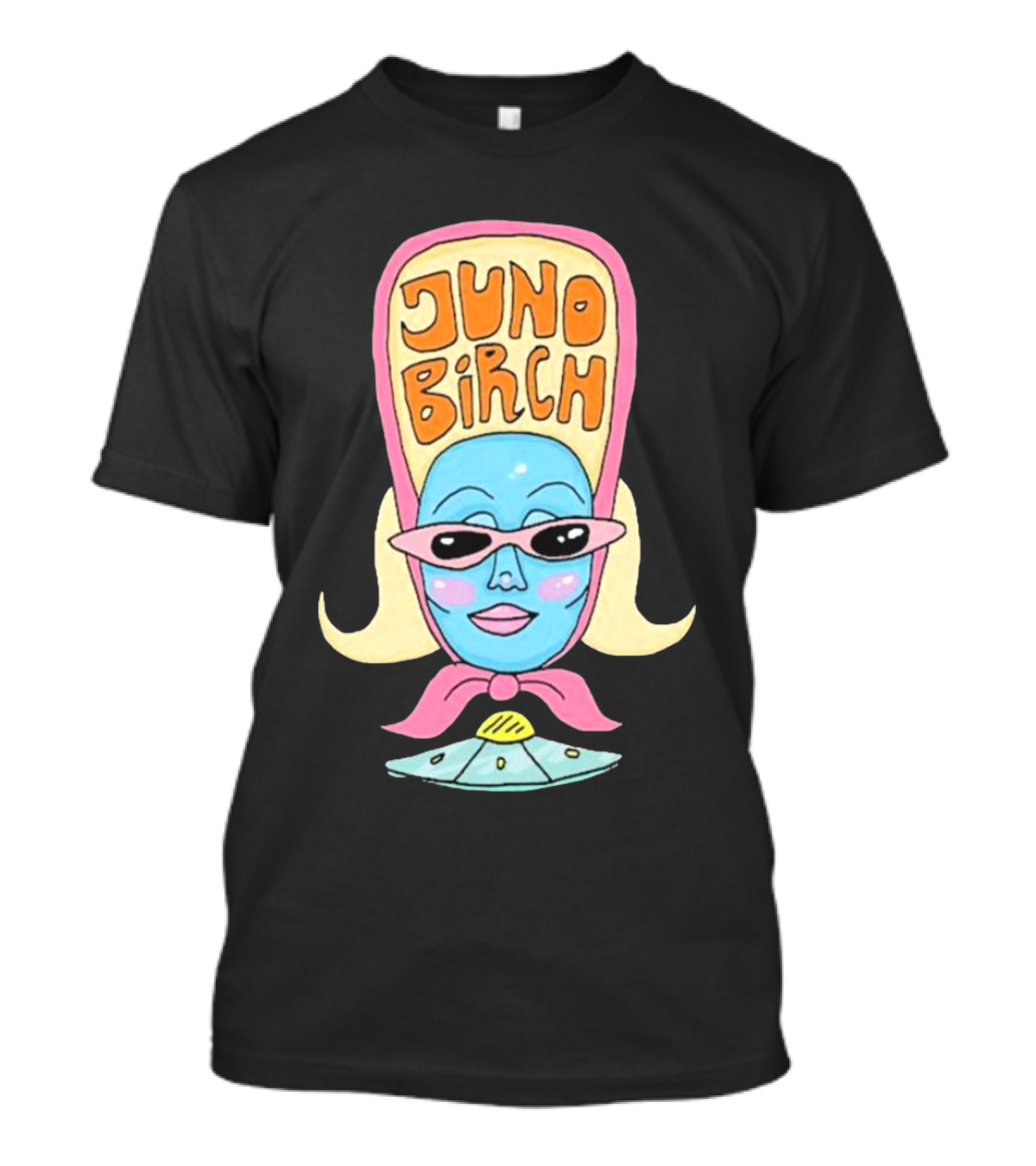 Juno Birch Retro Alien Cartoon T-Shirt