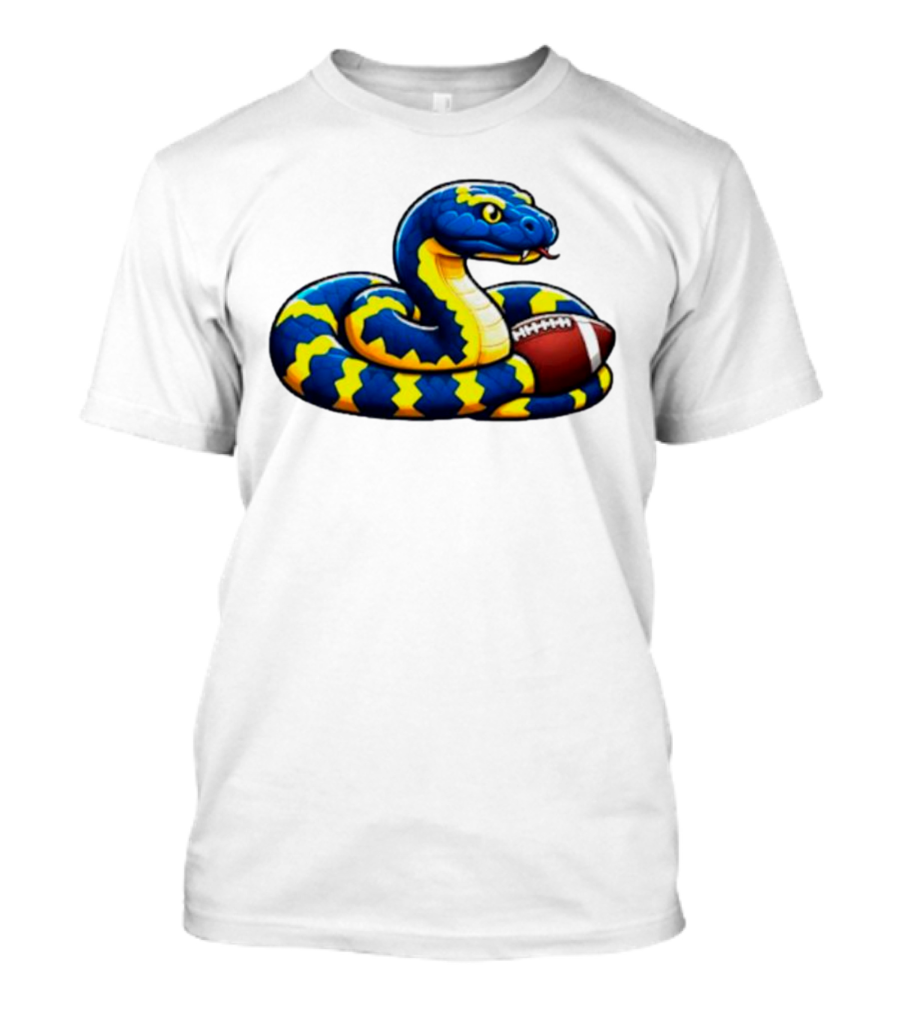 Michigan Boa Constrictor Snake Football Colors T-Shirt