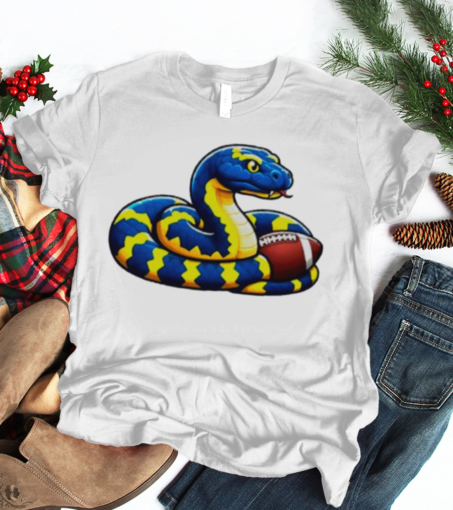 Michigan Boa Constrictor Snake Football Colors T-Shirt