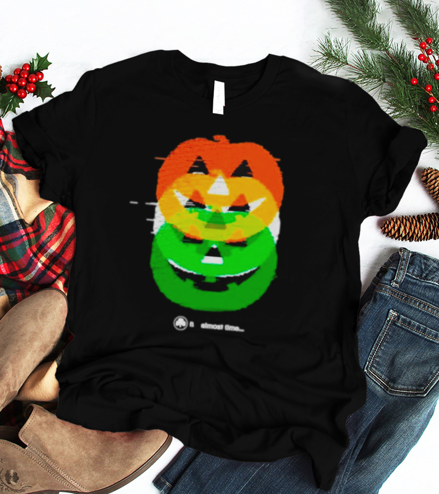Pumpkin Glitch It's Almost Time T-Shirt