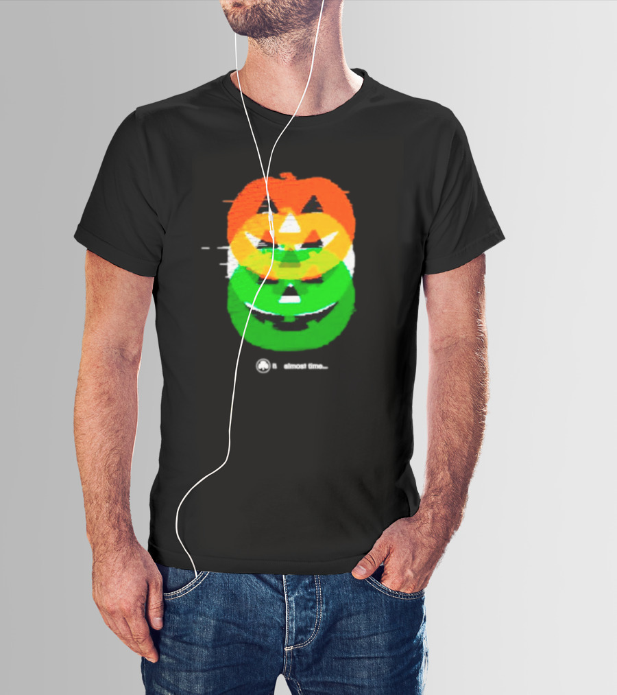 Pumpkin Glitch It's Almost Time T-Shirt