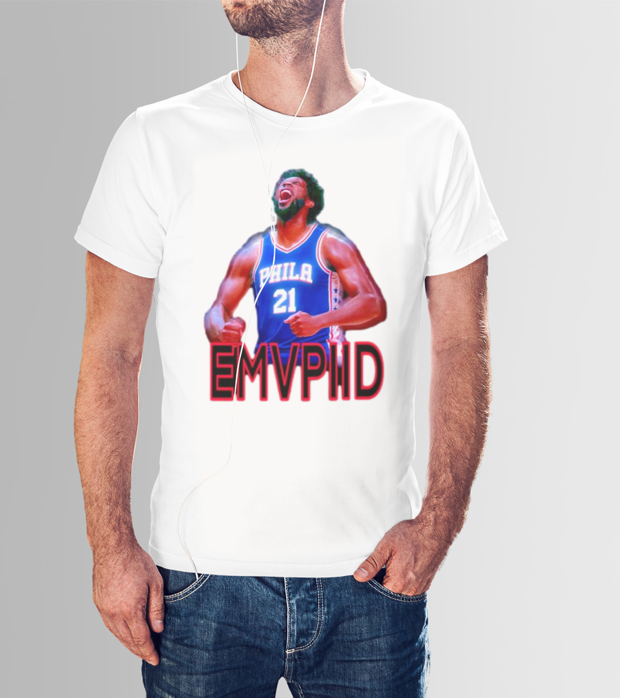 EMVPIID Joel Embiid Philadelphia 76ers Phila 21 T-Shirt