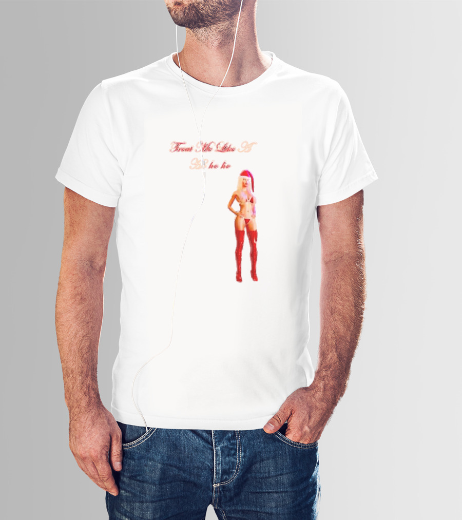 Treat Me Like A Ho Ho Ho Red Boots Santa Hat T-Shirt
