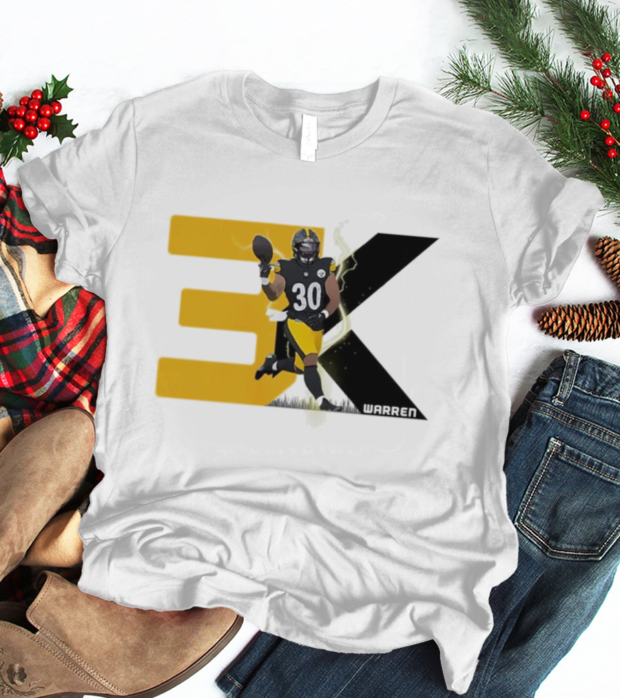 Jaylen Warren 3K 30 Pittsburgh Steelers T-Shirt