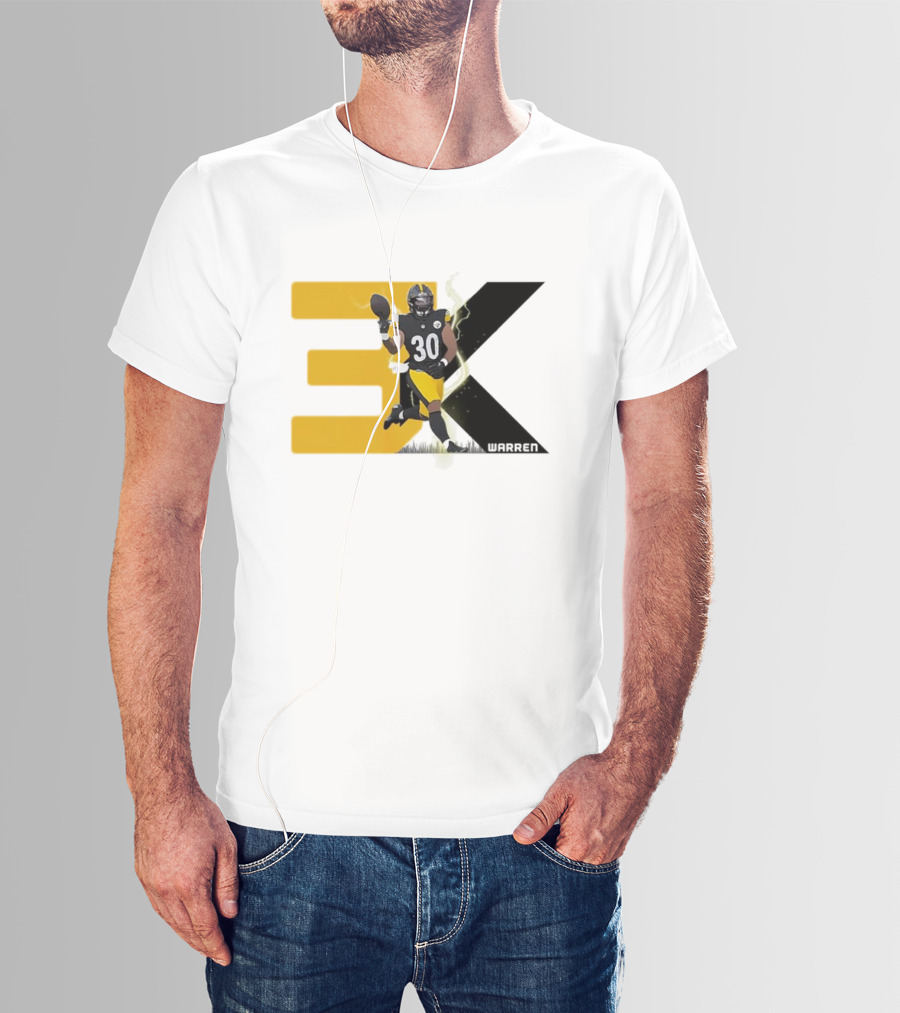 Jaylen Warren 3K 30 Pittsburgh Steelers T-Shirt